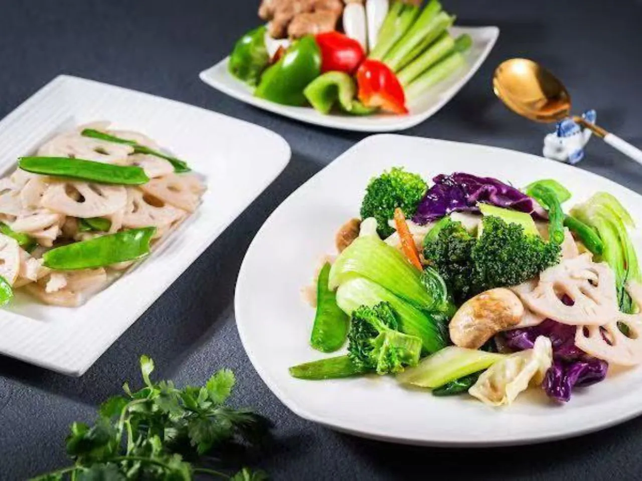 Assorted stir-fried vegetables with snow peas and broccoli at New Canton Restaurant, a Chinese Restaurant in San Carlos